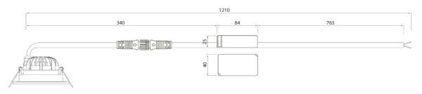 Alasvalo Airam Compact Outdoor, 5W, 500lm, IP65, himmennettävä, Ø85*50mm,musta - Outoled