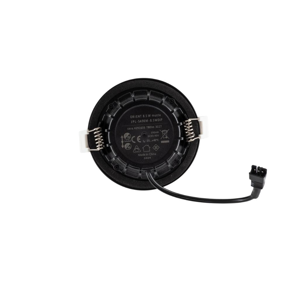 Alasvalo Arten Orient 8.5W, IP65, Ø96*44mm, himmennettävä, musta