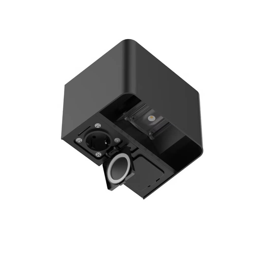 Seinävalaisin pistorasialla SLC Shadow, 2x5W, 2700/3000/4000K, IP65, musta