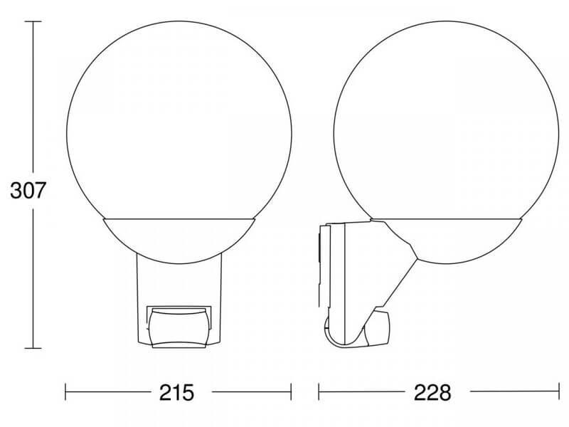 Tunnistinvalaisin Steinel L585S, E27, IP44, valkoinen