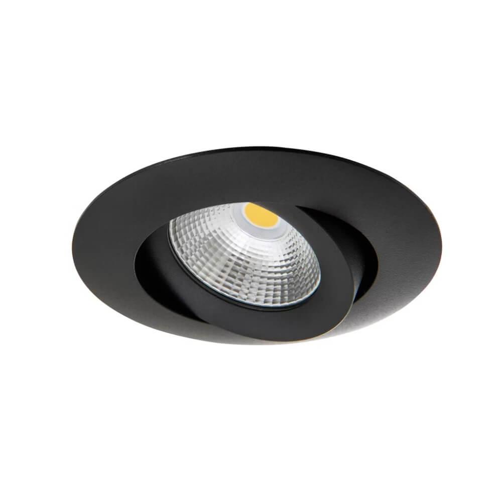 Alasvalo Airam Compact Tilt, 5W, 400lm, IP44, himmennettävä, Ø80*39mm, musta - Outoled