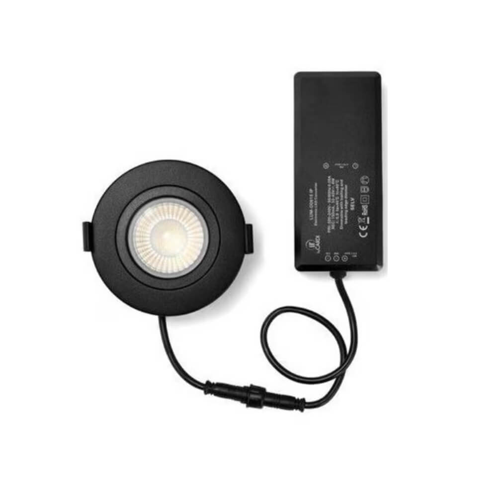 Alasvalo LitbyCARDI Kova Ulko, 6W, Ø92*40mm, IP54, himmennettävä, musta