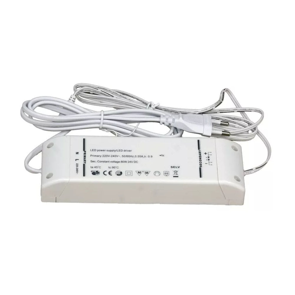 Arten led-virtalähde 80W, 24V, IP20, pistotulpalla
