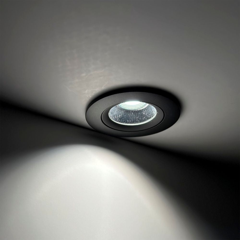 Alasvalo FTlight Salla, 6W, 540lm, IP44, Ø90*42mm, himmennettävä, musta - Outoled