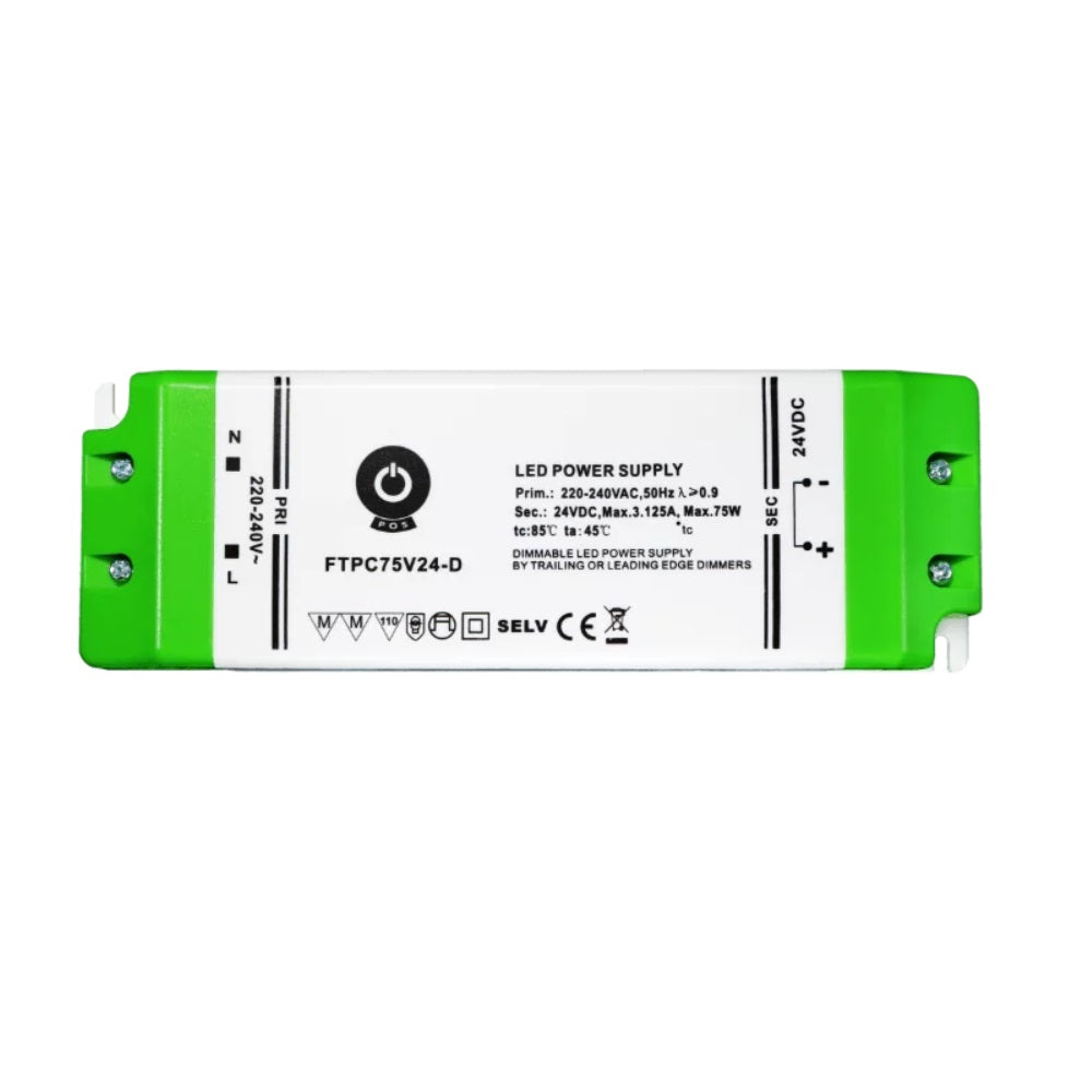 Led-virtalähde POS 75W 24V IP20 himmennettävä