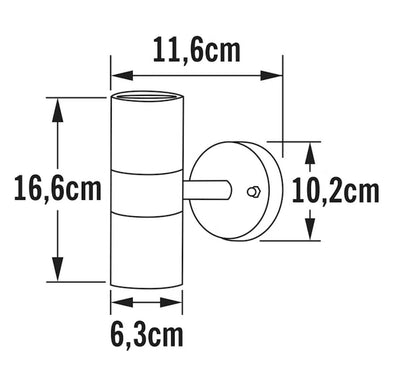 Seinävalaisin Konstsmide Modena 7571-000, GU10, RST
