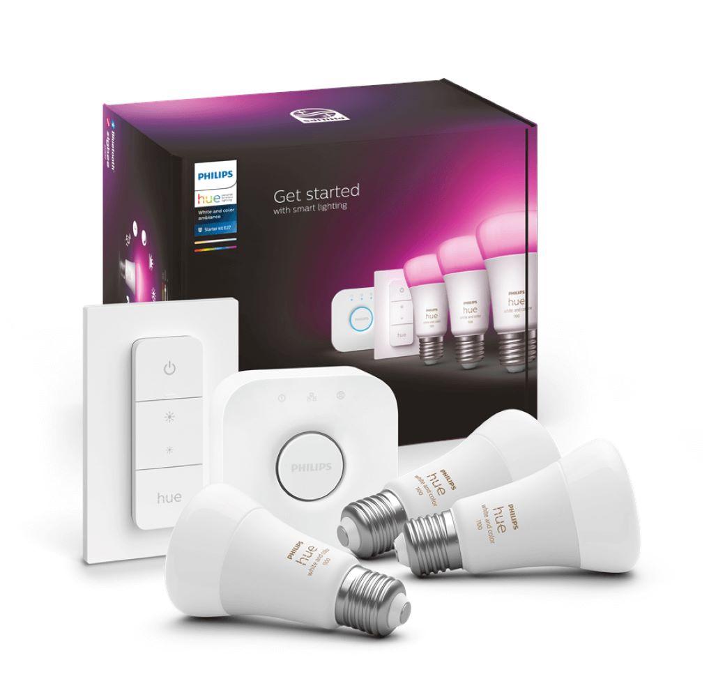 Philips Hue White and Color ambiance E27 aloituspakkaus