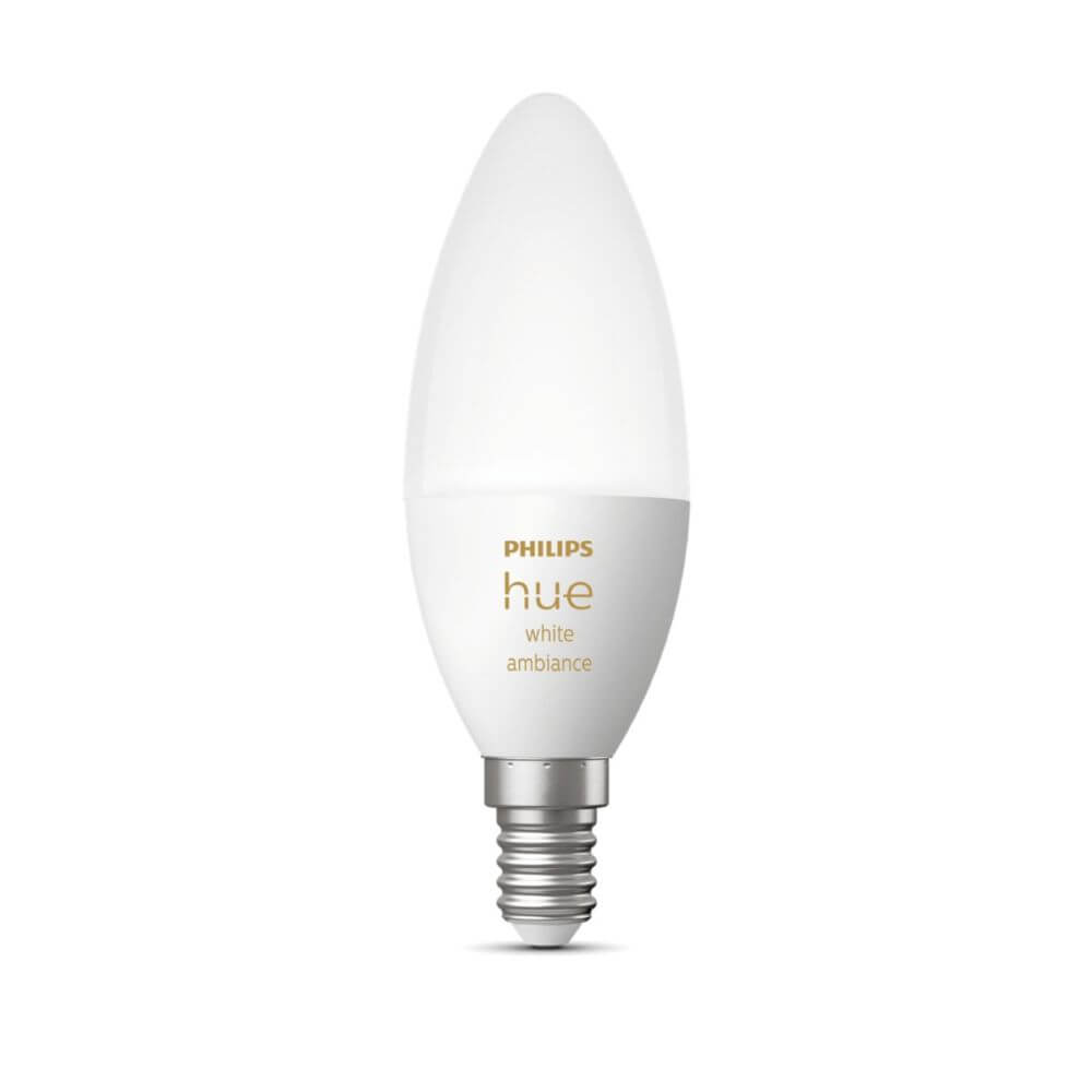 Philips Hue white ambiance E14-älylamppu, 5.2W, 470lm, 2-pack