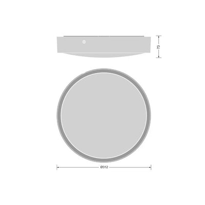 Pinta-asennusvalaisin Ledvance Bulkhead Round 300, 10-17W, IP65, musta