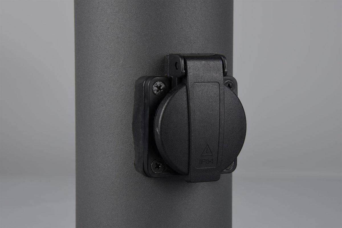 Pollarivalaisin Trio Hoosic, IP44, E27, 800mm, 2kpl pistorasia, antrasiitti - Outoled